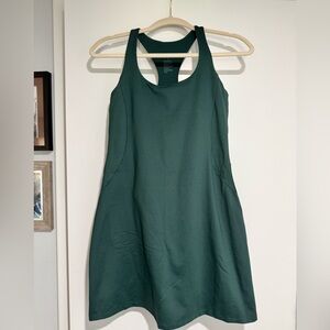Girlfriend Collective Forest Green Backless Dress